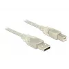 USB kábel DeLOCK 83895 USB 2.0 3 m USB A USB B priesvitný