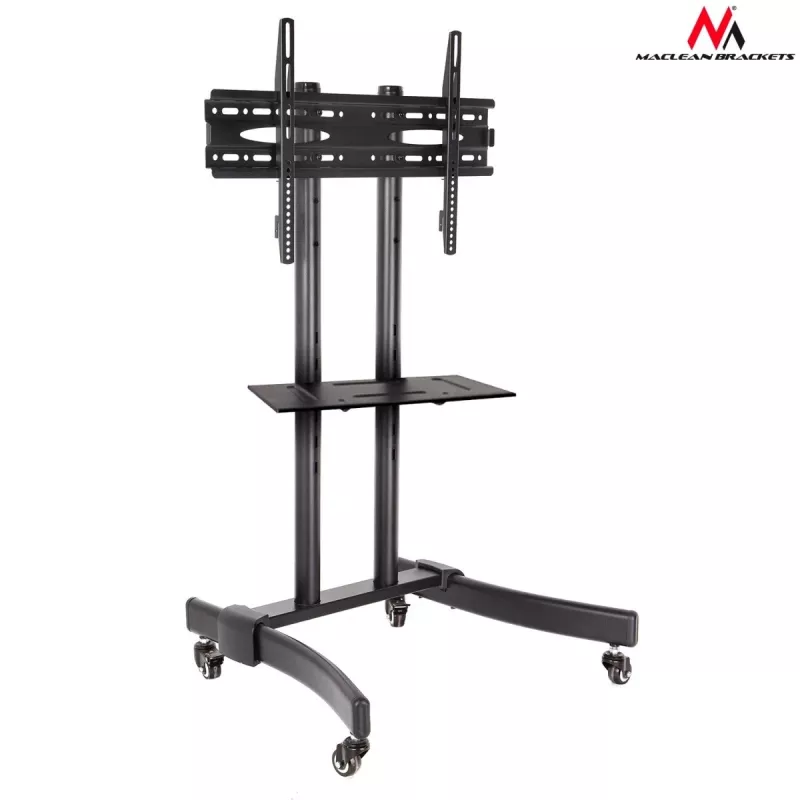 Maclean MC-739 profesionálny TV vozík na kolieskach, 32-65 palcov (165,1 cm), max. 40 kg, VESA do 400x600, čierny