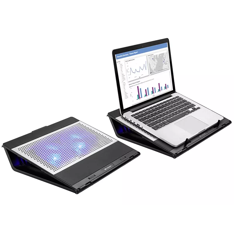 Tracer Officer 17 TRASTA46890 chladiaca podložka pod notebook, 17 palcov (43,2 cm), 1100 ot./min, USB hub, modré LED