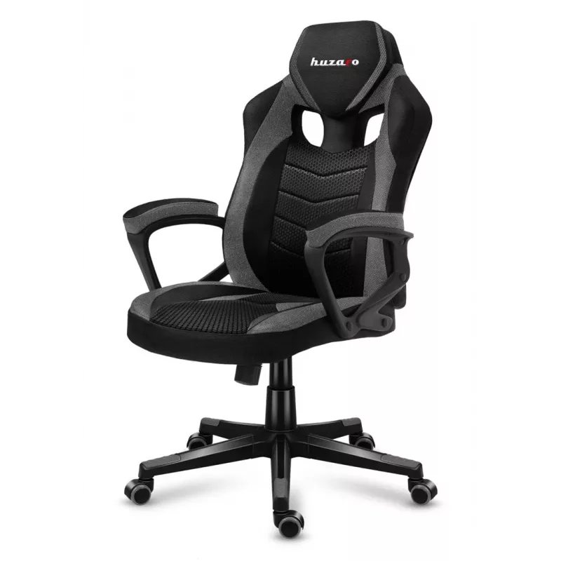 Huzaro FORCE 2.5 sivá MESH herná stolička, sieťovaná sedacia plocha, čierna, sivá