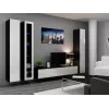 Cama uzavretá skriňa VIGO '180' 180/40/30 biela/čierna lesk