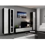 Cama uzavretá skriňa VIGO '180' 180/40/30 biela/čierna lesk
