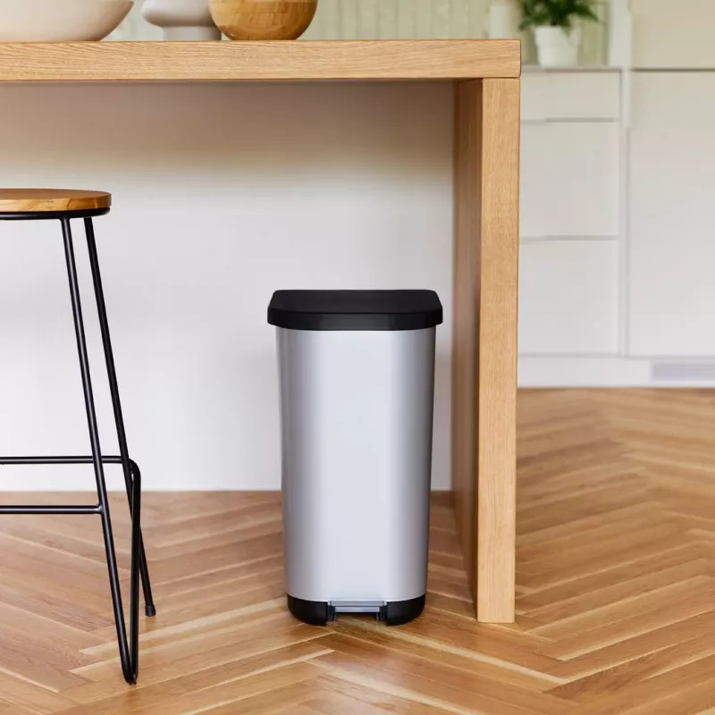 ROTHO Ribo Graphite - odpadkový kôš na šliapanie – 35 l