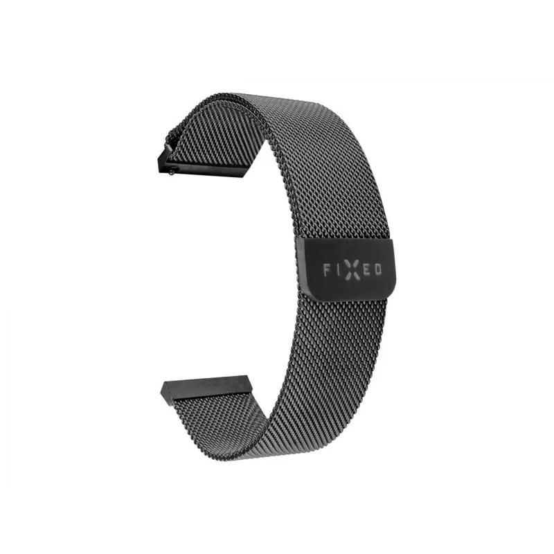 Náramok na hodinky FIXED Mesh Strap FIXMEST-18MM-BK 18 mm rýchloupínací čierny kovový mesh