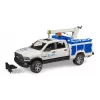 Auto Dodge RAM 2500 Service s otočným svetlom a žeriavom BRUDER 02509