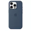 Silikónové puzdro s MagSafe pre iPhone 16 Pro – denim