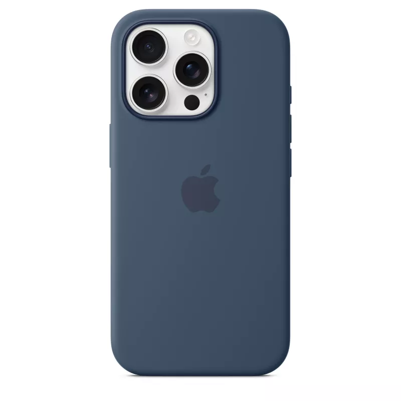 Silikónové puzdro s MagSafe pre iPhone 16 Pro – denim