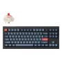 Keychron V3 Max klávesnica univerzálna RF bezdrôtová Bluetooth čierna sivá Tenkeyless