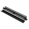 Panel na správu káblov Extralink Cable MANAGER WITH METAL COVER čierny kov 48,3 cm