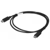 USB 2.0 USB-C na USB-C kábel LANBERG CA-CMCM-10CU-0010-BK 1 m, čierny, 480 Mbit/s, pozlátené kontakty