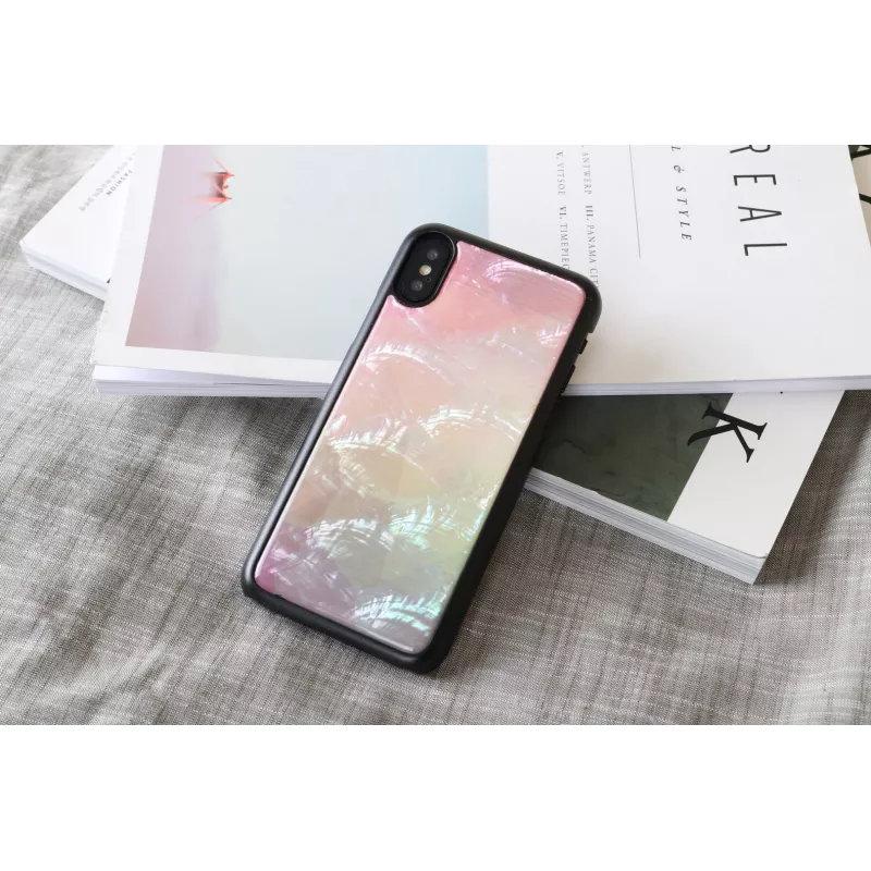 iKins Water Flower puzdro pre iPhone XS/X, čierne, K1690J