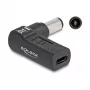 DeLOCK adaptér USB Type-C konektor samica na Dell 7,4 x 5,0 mm konektor samec 90° zahnutý