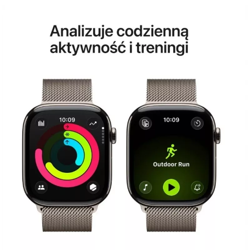 Apple Watch Series 11 GPS + Cellular 42mm Natural Titanium puzdro s Natural Milanese Loop