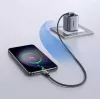 Ugreen USB-C (rovný) / USB-C (zahnutý) PD QC 60W 3A 0,5 m US255 (sivá)