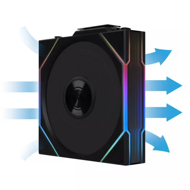 Lian Li UNI FAN TL120 Wireless 12TL1W3B ventilátory (3 ks), 120 mm, ARGB, PWM, čierne