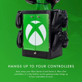 Numskull Games Official Xbox Gaming Locker, držiak na disky pre hry, Xbox, čierny, káblový, 1 kus