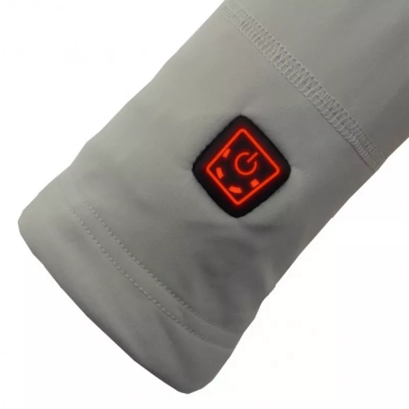 Blúzka Glovii GJ1GL okrúhly výstrih dlhý rukáv sivá elastan polyester