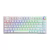 SAVIO PHENIX WHITE bezdrôtová mechanická klávesnica, Gateron Red Pro, ABS