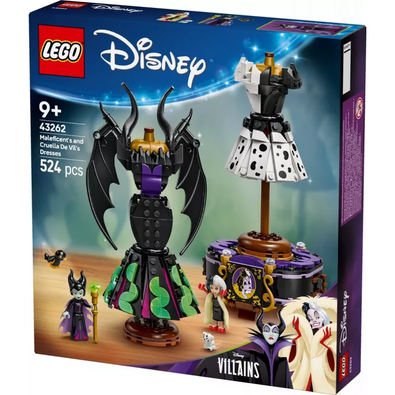 LEGO DISNEY 43262 Maleficentine a Cruella de Vil šaty
