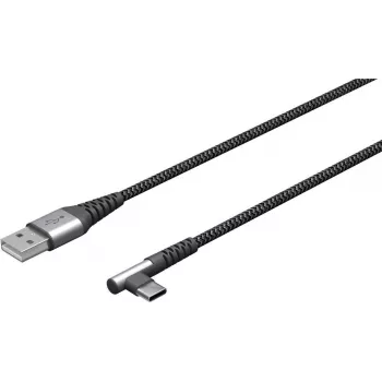 Goobay 64655 USB kábel 0,5 m USB 2.0 USB-C USB-A čierna - sivá (64655)