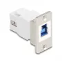Keystone modul DELOCK 67337 panelová montáž USB Type-B na USB Type-A 5 Gbit/s, strieborná/biela