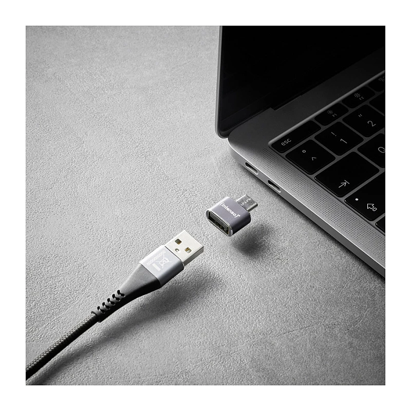 Intenso 3-balík USB adaptér USB-A -> USB-C C480C Hliník