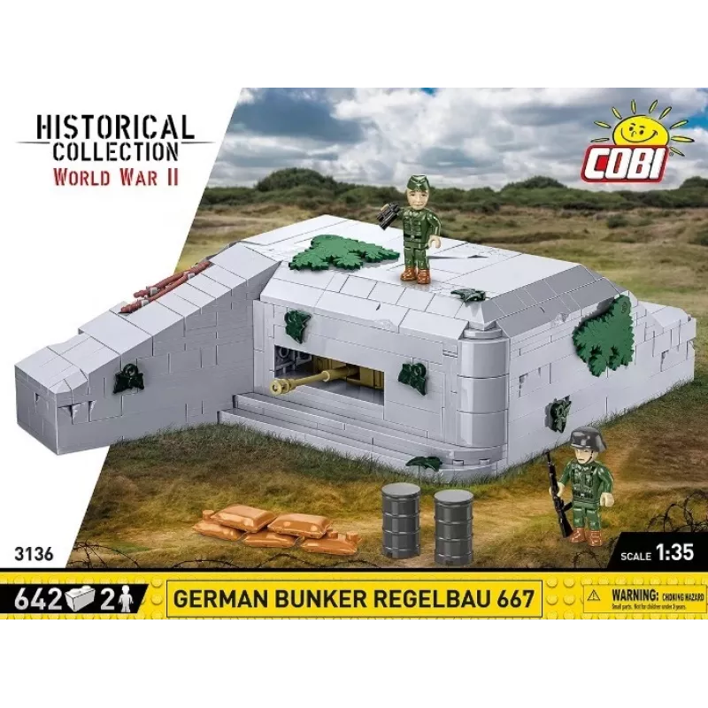 Stavebnica Cobi Nemecký bunker Regelbau 667/642 model COBI-3136 – detailná stavebnica