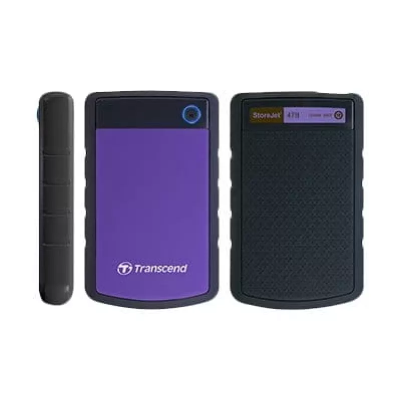 Transcend StoreJet 25H3P - pevný disk - 4TB - externý (prenosný) - 2.5 (6,4 cm) - USB3.0 - 256-bit-AES - fialový (TS4TSJ25H3P)