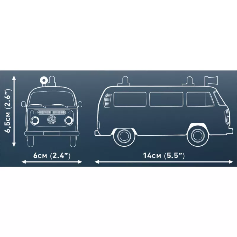 Stavebnica Cobi Volkswagen T2b hasičský 1:35, červená