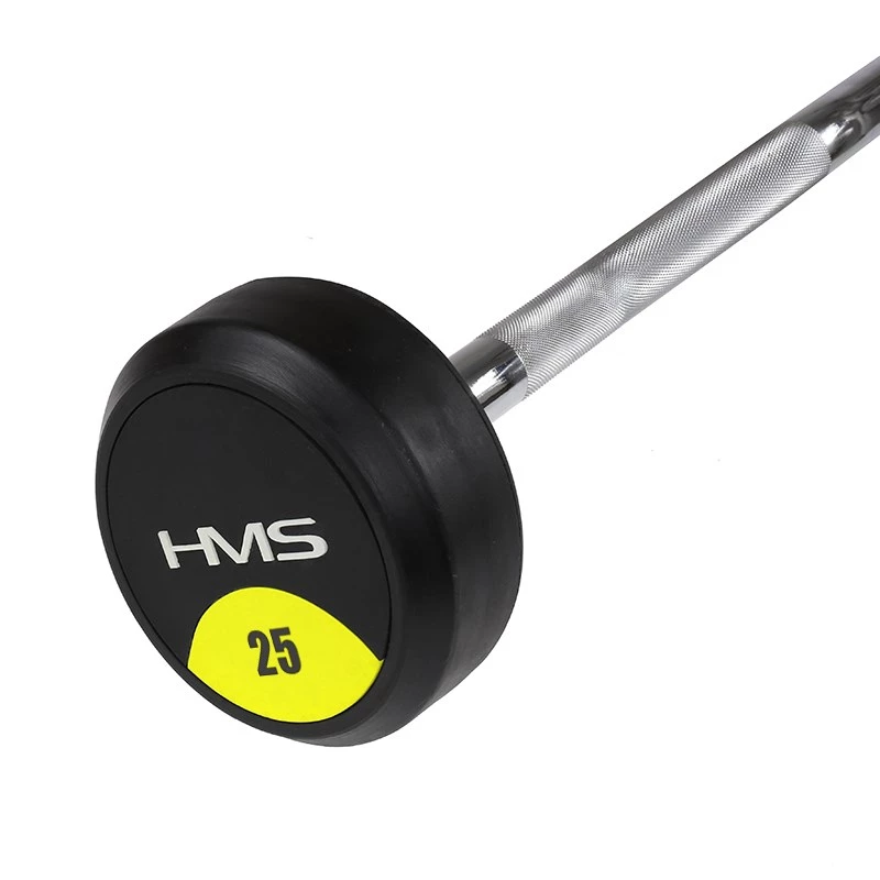 HMS GSL25 pevná činková tyč/gumená lomená tyč 25 kg
