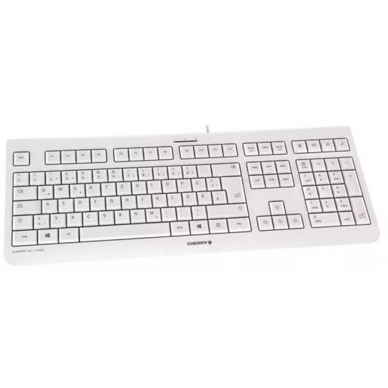 CHERRY KC 1000 Klávesnica Home USB švajčiarske rozloženie sivá