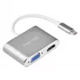 Externý video adaptér SILVERSTONE EP16 USB-C 3.1 s výstupmi HDMI a VGA