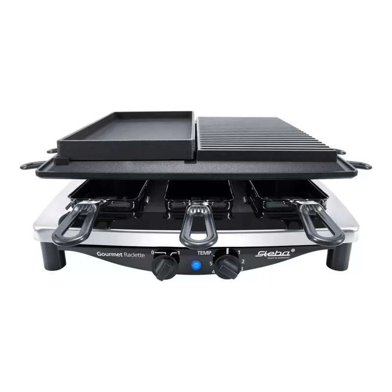 Steba RC 4 Plus Deluxe Chrome raklet gril, nerezová oceľ/čierny