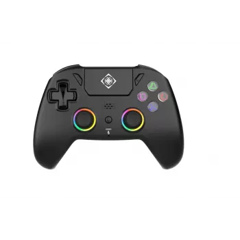 Bezdrôtový herný ovládač DELTACO GAM-189 RGB Hall Effect čierny — bezdrôtový, RGB osvetlenie, Hall Effect senzory