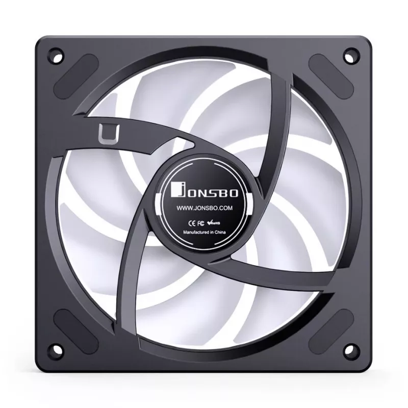Skriňový ventilátor 120 mm PWM ARGB Jonsbo ZB-120 Reverse Blade, čierny