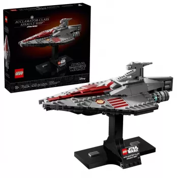 LEGO Star Wars útočná loď triedy Acclamator sada 75404 — stavebnica, 450 dielov, výstavný model 130×150×230 mm