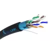 Sieťový kábel Extralink Twisted Pair CAT5E FTP (F/UTP) V2 Outdoor 305M Čierny