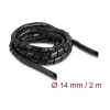 DeLOCK špirálová hadica flexibilná 2 m x 14 mm čierna polyetylén