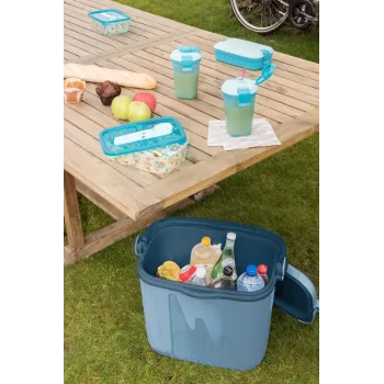 Prenosná chladiaca taška Curver Tourist 20L 262277 modrá — 20-litrová cestovná chladnička z polypropylénu s rukoväťou, 396×265×428 mm, 1,8 kg