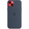 Silikónové puzdro Apple iPhone 14 Plus MagSafe Storm Blue
