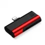 USAMS US-SJ430 čítačka SD/microSD kariet s Lightning konektorom, červená