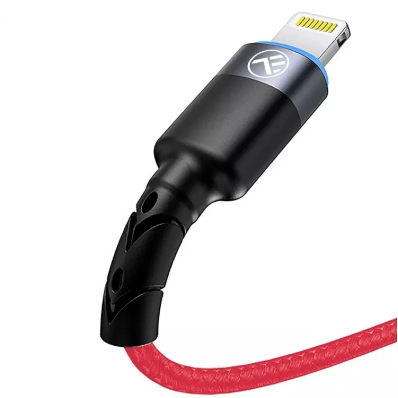 USB na Lightning dátový kábel Tellur, 3A, 1,2 m, LED indikátor, červený