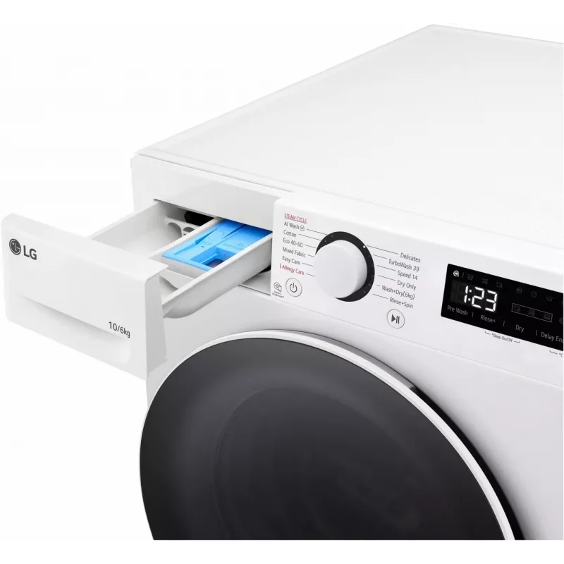 LG F4DR510S0W práčka so sušičkou 10 kg 1400 ot/min biela