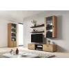 Cama sada dvoch políc 125cm SOHO dub lefkas/čierna