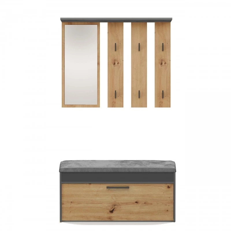 Topeshop GAR PARMA ANT/ART skriňa do predsiene