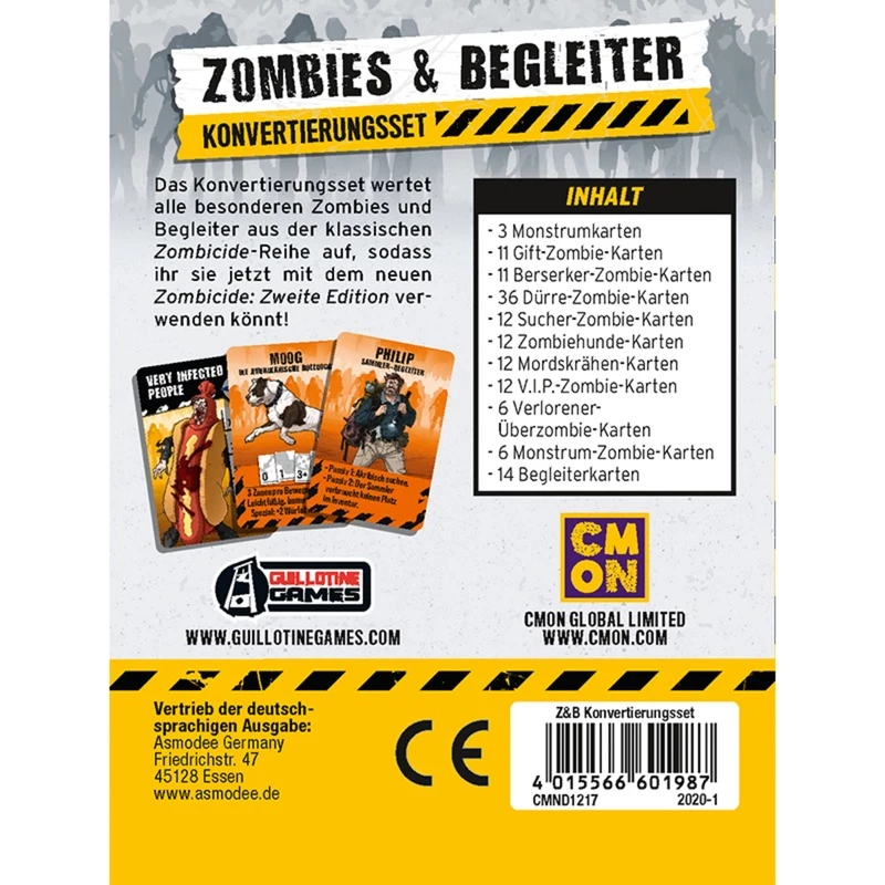 Zombicide 2. edícia - Zombies & spoločníci, konverzná sada k stolovej hre