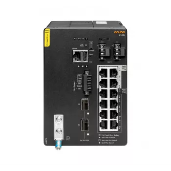 Hewlett Packard Enterprise HPE Aruba 4100i - switch - 8 x 10/100/1000 (PoE Class 4) + 4 x 10/100/1000 (PoE Class 6) + 2 x SFP+ - montáž na DIN lištu - PoE Class 4 / PoE Class