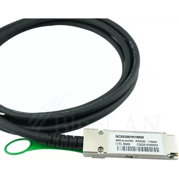 DAC pasívny kábel CBO 40G-QSFP-4SFP-C-0101-BL 1m QSFP na 4× SFP+ konektor samica čierny