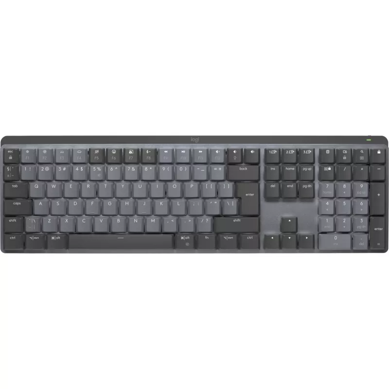 Logitech MX Mechanical klávesnica, kancelária, RF Wireless, Bluetooth, QWERTY US International, grafitovo sivá
