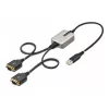 StarTech.com 2ft (60cm) 2-portový USB na sériový adaptérový kábel, vymeniteľné DB9 skrutky/matice, COM retention, USB-A na DB9 RS232, FTDI, Level-4 ESD ochrana, Windows/macOS/ChromeOS/Linux – robustná TPE konštrukcia